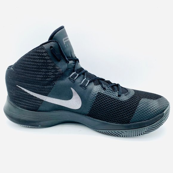 Nike Mens Air Precision NBK ‘Black Gray’ Basketball Shoes 898452-001 Size 10 - Picture 2 of 10